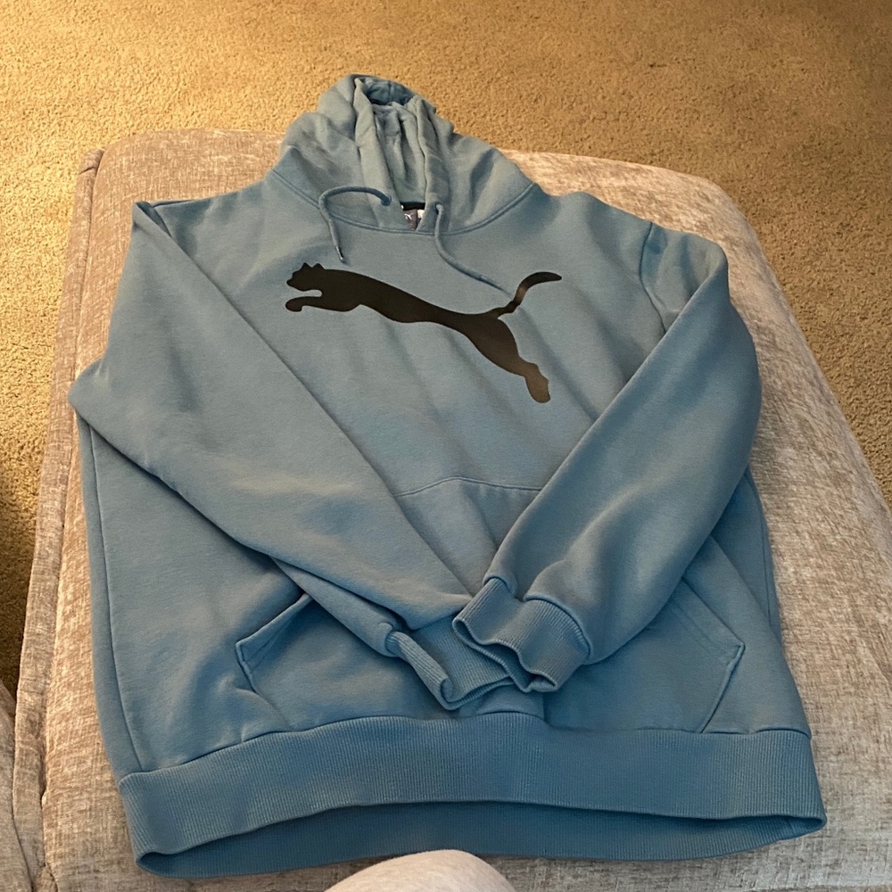 Puma Men's Sky Blue Hoodie